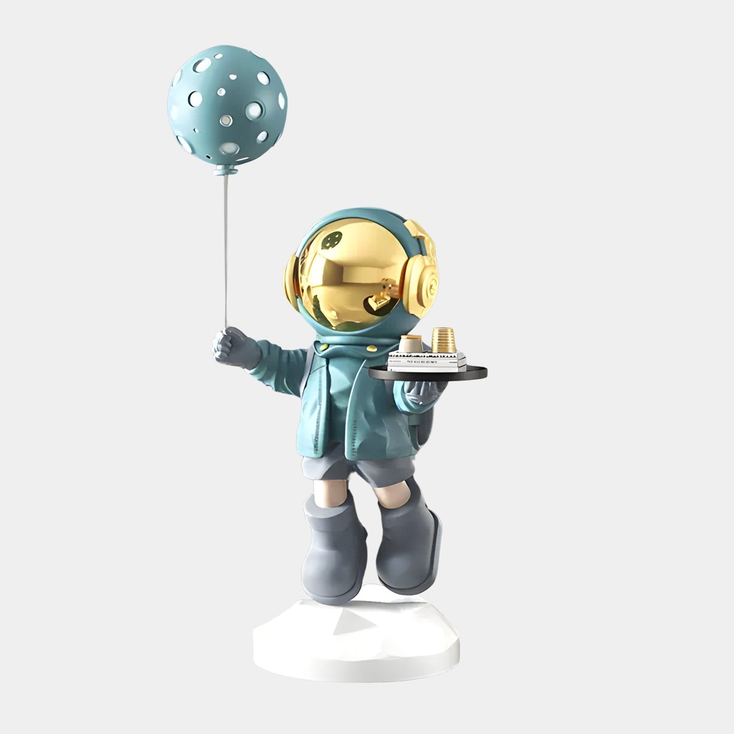 Medium Galactic Blue Astronaut Butler Balloon Sculpture - 80cm