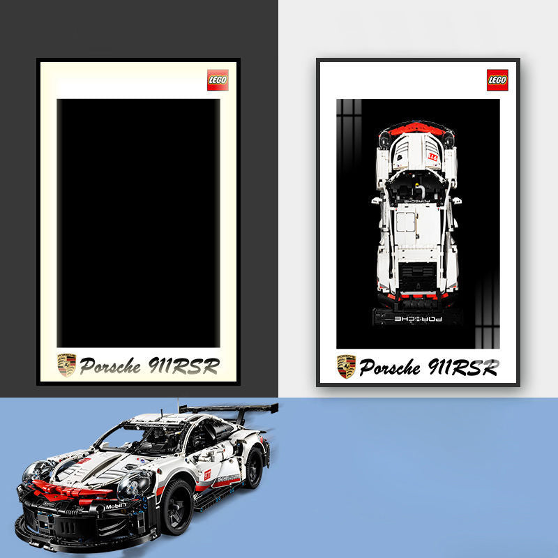 Porsche Lego Supercar Led Wall Art