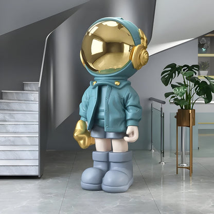 Large Galactic Blue Astronaut Beats Sculpture - 150cm
