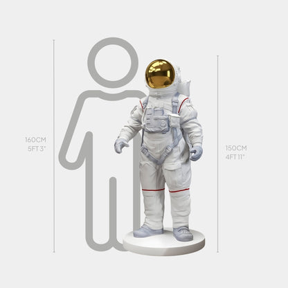 Large White Space Astronaut Standing Sculpture - 150cm