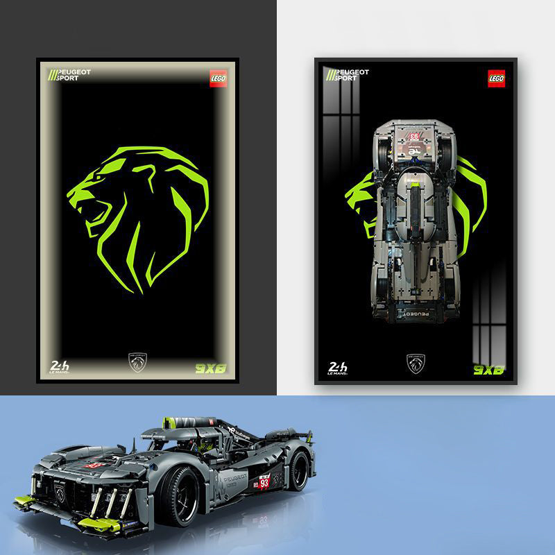 Peugeot Lego Supercar Led Wall Art