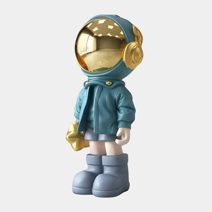 Small Galactic Blue Astronaut Beats Sculpture - 70cm